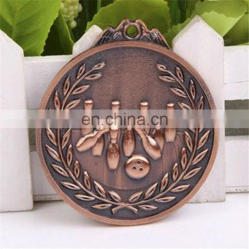 Custom bowling game metal medal awards factory supplier