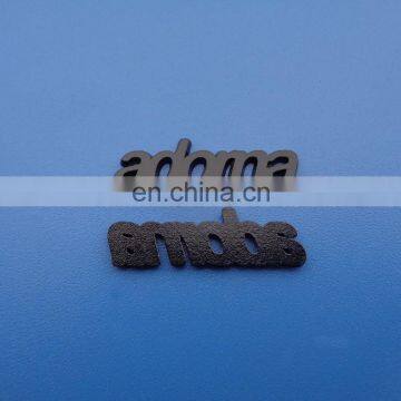 Custom hollow letter design furniture/ hangbag metal plates