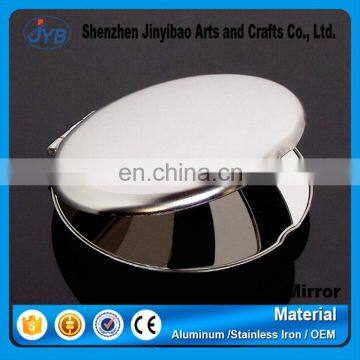 OEM steel custom personalized compact mirror with logo laser engraved