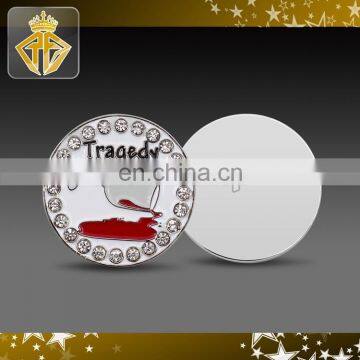 Custom Logo Golf Ball Marker with Crystals