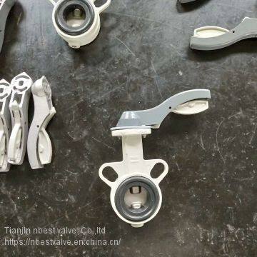 Aluminum Alloy Anti-condensatio DN32 Butterfly Valve DN25 With Worm Gear photo-3