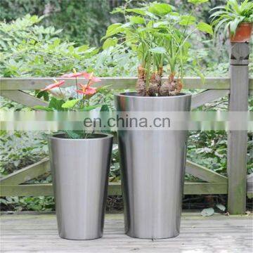 2mm Thickness Cheap Stainless Steel Big Outdoor Flower Pots