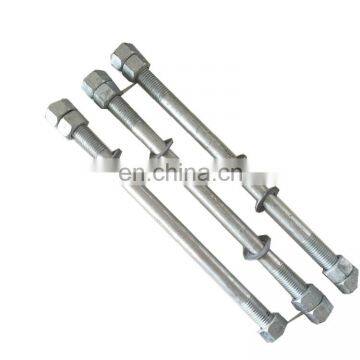 Hot dip galvanized carbon steel double end threaded rod