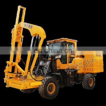 highway drop hammer pile driver guardrail post driving machine