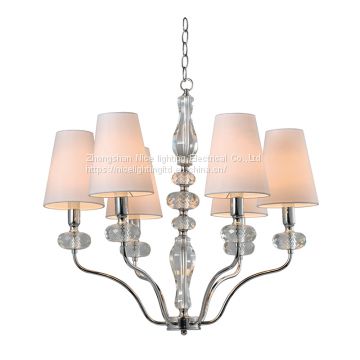 6 Light Clear K9 Crystal Chandelier