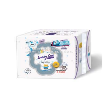 OEM Brand Free Samples 250mm, 300mm Lady External Use Regular Sanitary Napkin Pads With Wings Skin Care Product photo-3