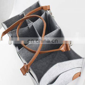 New Design Large Capacity Felt Diaper Caddy Organizer photo-6