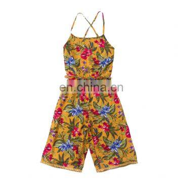 RTS Girl Floral Halter Boho Clothing One Piece Jumpsuits And Rompers