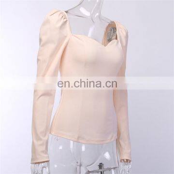 Women Plain Long Sleeve Tops Blouses and t Shirts photo-6