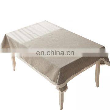 Japanese Style Simple Rectangle White Spots and Checker Handmade Design Tablecloth photo-3