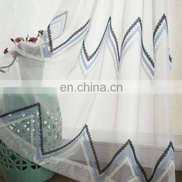 Hot Sale 100% Polyester Embroidery Sheer Curtain Drape in the Living Room photo-5