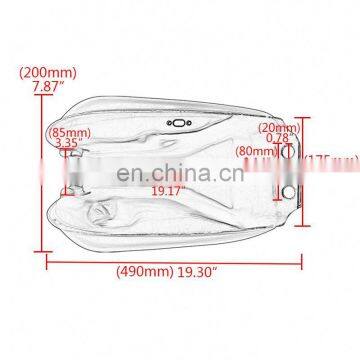 Hgh Quality Iron Motorcycle 9L 2.4 Gallon Fuel Gas Tank Cover For Suzuki GN125 GN250