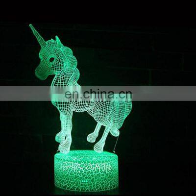 Magical Panel Optical Illusion 7 Colors Changing USB Style Visual 3D LED Light Night Table Lamp For Kids photo-4