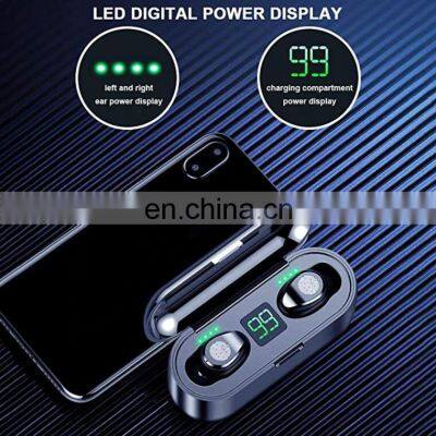 LED Display Headphone F9 TWS BT 5.0 Wireless Earbuds Earphone Auto Connect Sports Game Headset With Power Bank Charging Box I7s photo-4