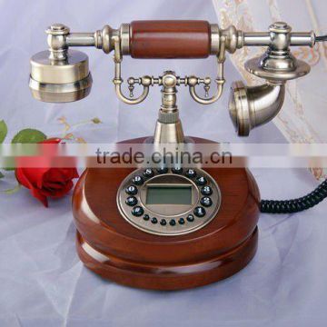 Wooden antique telephone,old style phone,history corded telephone