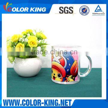 New Coming Christmas 11oz Transparent Sublimation Glass Mug