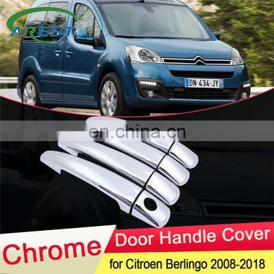 for Citroen Berlingo 2008 2009 2010 2011 2012 2013 2014 2015 2016 2017 2018 Chrome Door Handle Cover Car Set Styling Accessories
