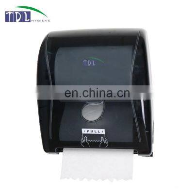 Mechanical Auto-Cut Roll Towel Dispenser Manual Plastic Paper Towel Roll Dispenser