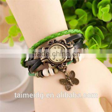 China factory leather woman bracelet watch