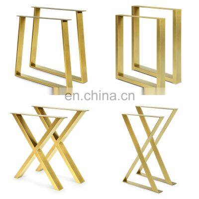 Table Legs Golden Heavy Duty Furniture Office Desk Cast Iron Steel Coffee Dining Metal Luxury Modern Table Legs Gold  For Table