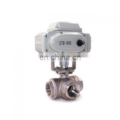 upvc 2 way electric CTB100 dc motor  drain valve timer / battery motorized ball flow control valve with plastic shutoff