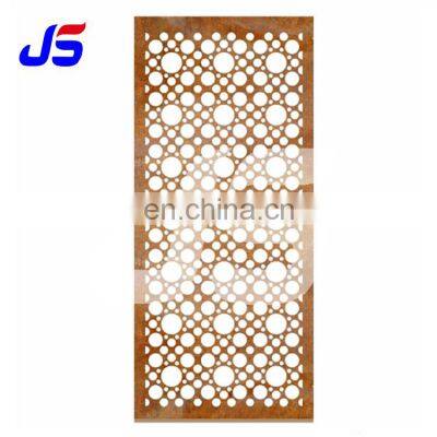 Corten Steel Garden Screen Laser Cut Outdoor Garden Privacy Art Metal Screens Panels Decorative Sheet Metal Panels Fence photo-3