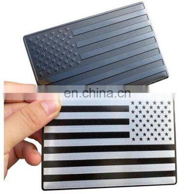 Customized Aluminum American Flag Left And Right Fender Car Emblem Badge