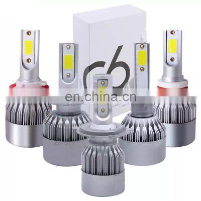 C6 H1 H3 Led Headlight Bulbs H7 LED Car Lights H4 880 H11 HB3 9005 HB4 9006 H13 6000K 72W 12V 7200LM Auto Headlamps