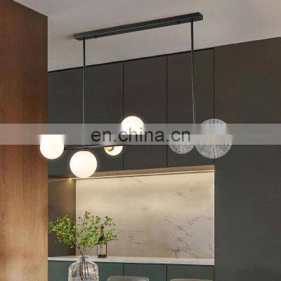 Modern LED Chandeliers Minimalist Decor Table Pendant Light For Bar Dining Room Luxury Long Strip Ceiling Hanging Lamp