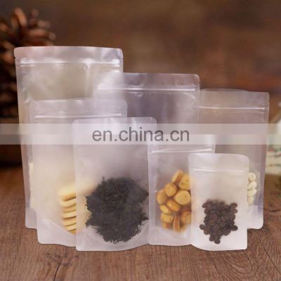 Matte Frosted Translucent Stand Up Pouch Plastic Reclosable Zip Lock Food Packaging Doypack Bag With Zipper BOPP bag