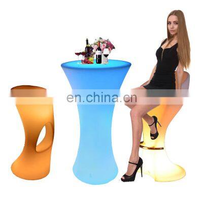 Home Bar Furniture /Waterproof outdoor party/event illuminated holiday lighting chair furniture bar counter chairs