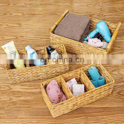 Wholesale Natural 100% Hand-woven Bread Organizers and Water Hyacinth Storage Baskets for Food Pantry photo-4