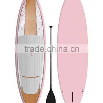Fiberglass surfboard bamoo sup boards/ paddleboard bamboo surfboard