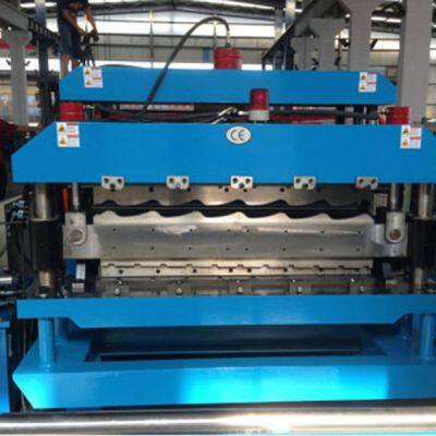 2 Profiles in 1 Machine Double Layer Corrugated Panel Sanding Seam Deck Floor IBR Roof Sheets Roll Forming Machines