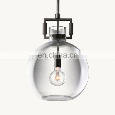 Hotel home bedside nordic luxury modern glass ball chandeliers pendant lights