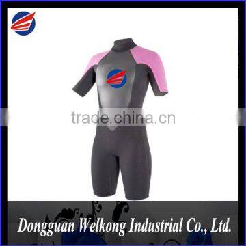WATER SPORT EQUIPMENT MEN NEOPRENE BLIND STITCH SUPER FLEX SHORT SLEEVE WETSUIT WITH BACK ZIP OPEN