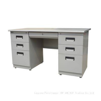 Office Furniture Wooden Top Metal Frame Computer Desk Steel Office Table