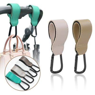 Rotatable Cart Organizer Stroller Accessories Pram Hook Leather Baby Bag Stroller Hook Stroller Buggy Hook Hang Carabiner Clip