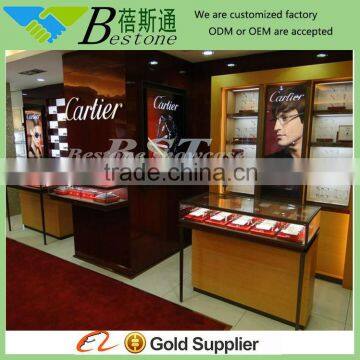 Jewelry store used luxury furniture, jewelry stainless steel showcase for sale