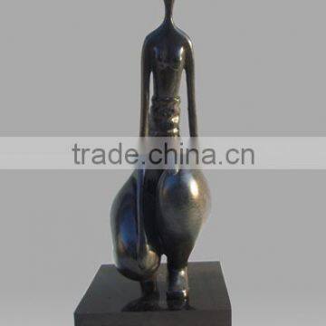 Nude Female Bronze Sculpture Squat Woman Modern Bronze Sculpture Urban Statue photo-2