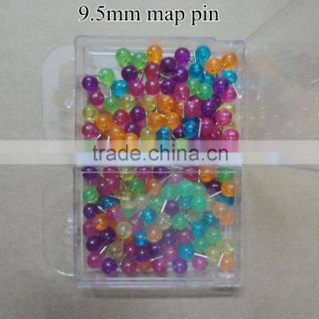 Wholesale pp box packing clear map push pins drawing pins with good use