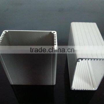 High grade extruded silver anodized 6063 T5 aluminum heat sink enclosure (aluminum electronic enclosure, aluminum enclosure)