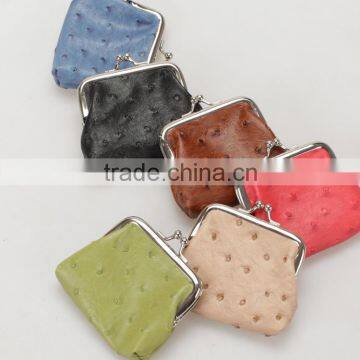 American Style Ostrich Pattern Small Fashion Leather Coin Purse