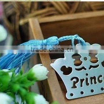 Prince Crown Bookmark baby shower party favors gifts for guest