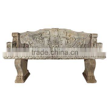 100%Hand Carved Roman Stone Effect Patio Furniture Magnesium Oxide Garden Bench