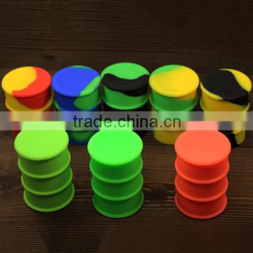 Wholesale silicone container for wax butane hash bho silicone oil drum slick silicone dab barrel