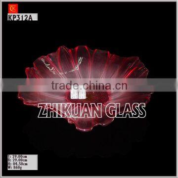 Crystal glass plate customized size for fruit,fruit tray bowl Glassware