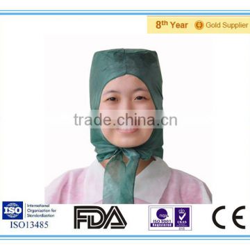 Disposable PP/SMS/SPUNLACE Medical Astronaut Cap in CE,FDA,ISO Standard