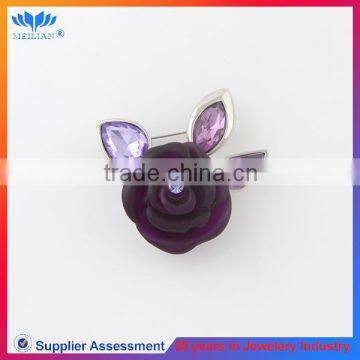 Handmade fashion rose crystal branded brooch