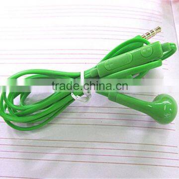 New products high quality earphone with flat cable for samsung s4